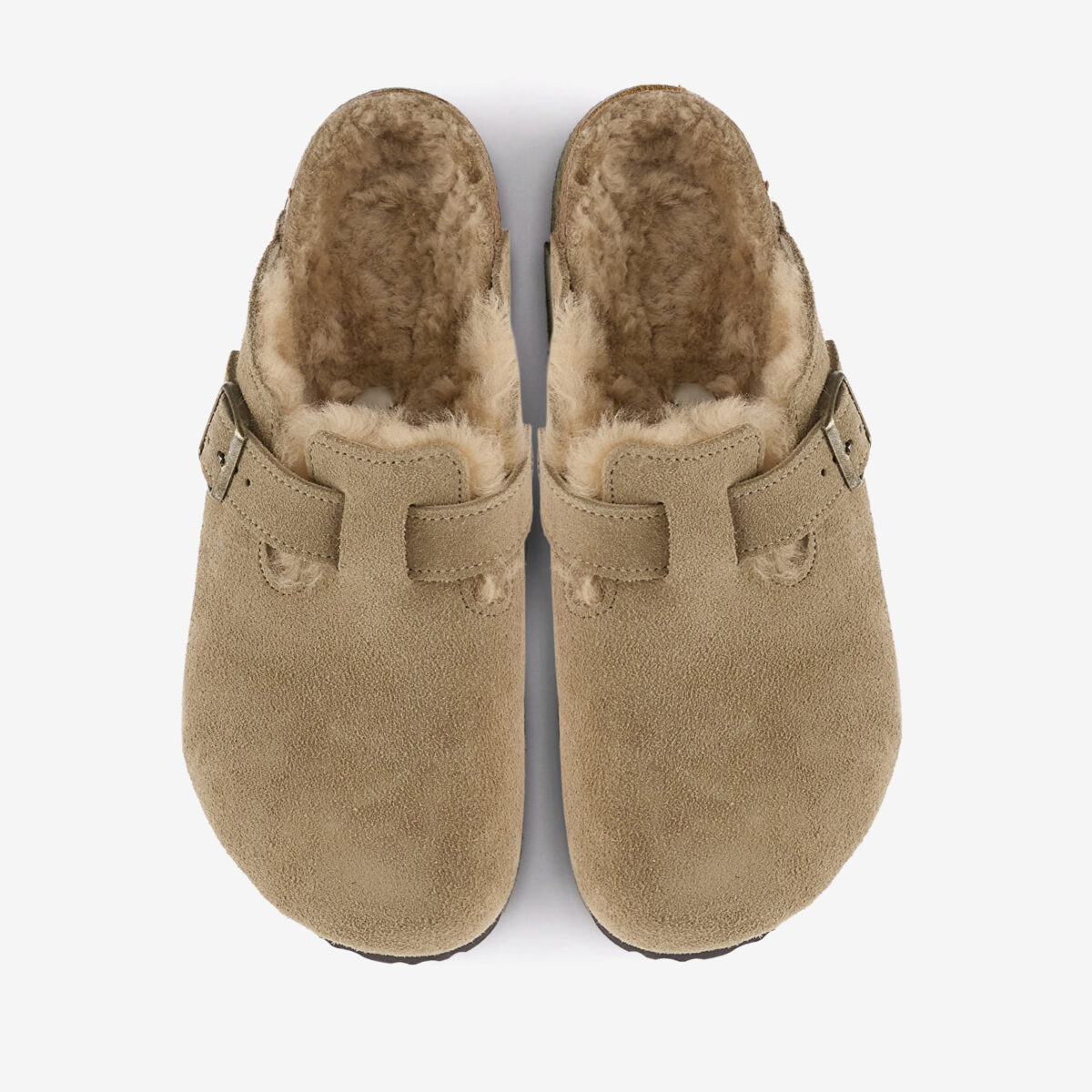 Boston Shearling Suede Leather Taupe