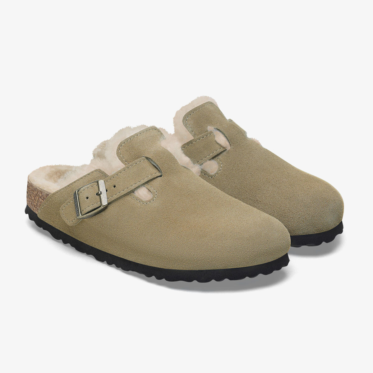 Boston Shearling Suede Leather Taupe Sale